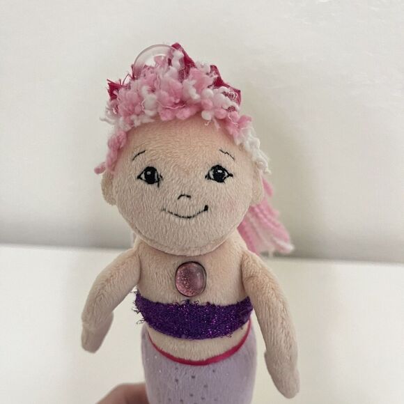 Douglas Cuddle Toys Mermaid Plush Doll Yarn Hair Purple Sparkle 10" - Picture 10 of 10